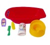 Vanička+nočník, plenka s doplňky plast 40x9,5cm asst 2 barvy