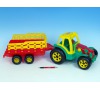 Traktor s vlekem plast 75cm asst 2 barvy v síťce