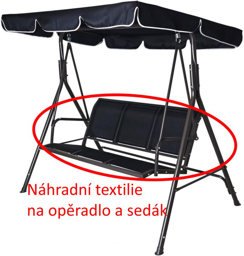 ROJA látka na sedák CONFORT černý