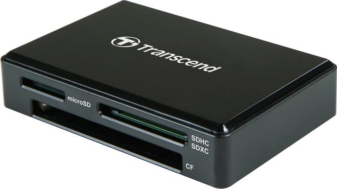 Transcend USB-C čtečka paměťových karet, černá - SDHC/SDXC (UHS-I), microSDHC/microSDXC (UHS-I), CompactFlash (UDMA7) (TS-RDC8K2)