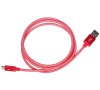DATOVÝ KABEL S KOVOVÝM PLÁŠTĚM MICRO USB 1M - ČERVENÝ CPA