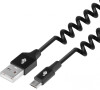 TB Touch USB - Micro USB cable coiled 1m, black (AKTBXKU2COIL10B)