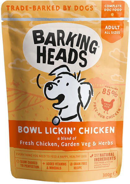 Kapsička pro psy Barking Heads Bowl Lickin’ Chicken 300g