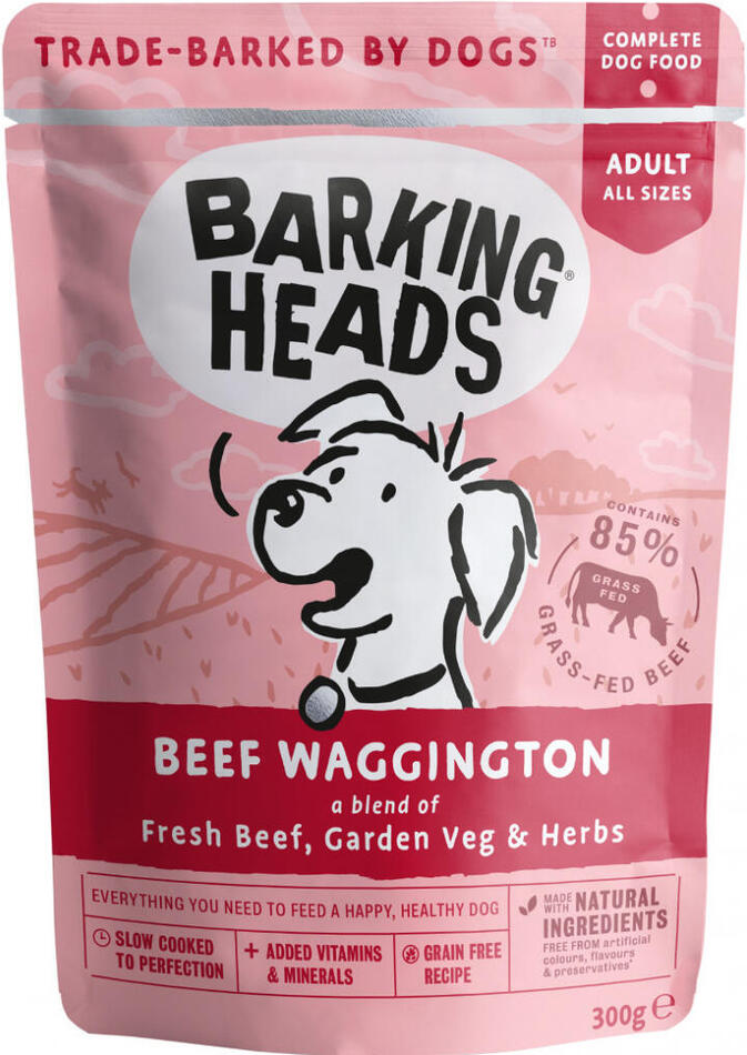 Kapsička pro psy Barking Heads Beef Waggington 300g