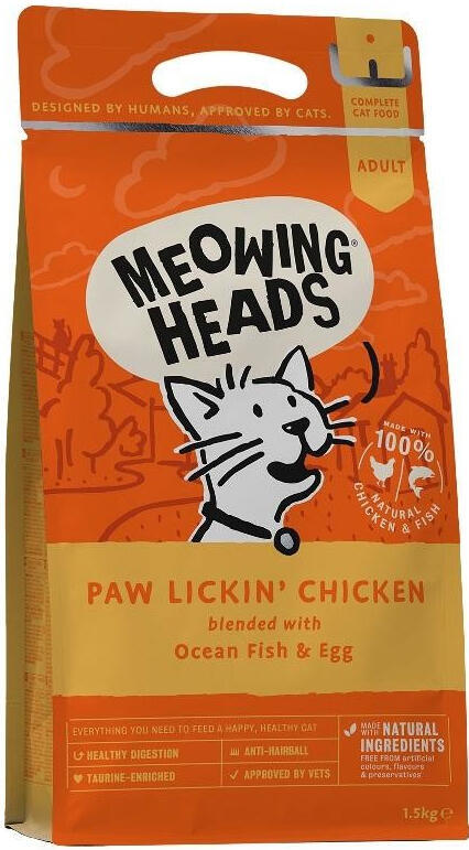 Granule pro kočky Meowing Heads Paw Lickin’ Chicken 1,5kg