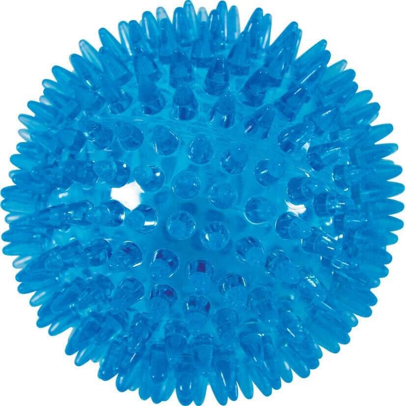 Hračka pes BALL SPIKE TPR POP 8cm s ostny tyrkys Zolux