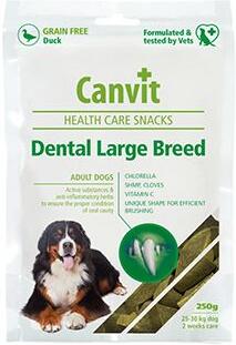 Canvit Snacks Dental Large Breed-Duck 250g