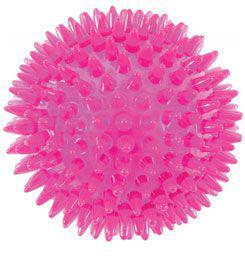 Hračka pes BALL SPIKE TPR POP 8cm s ostny růž Zolux