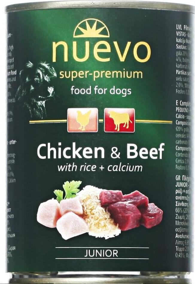 Nuevo pes Junior Kuřecí a Hovězí konz. 400g
