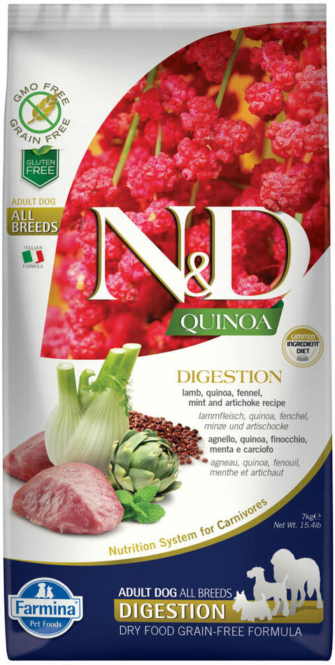 N&D Quinoa DOG Digestion Lamb & Fennel M/L 7kg