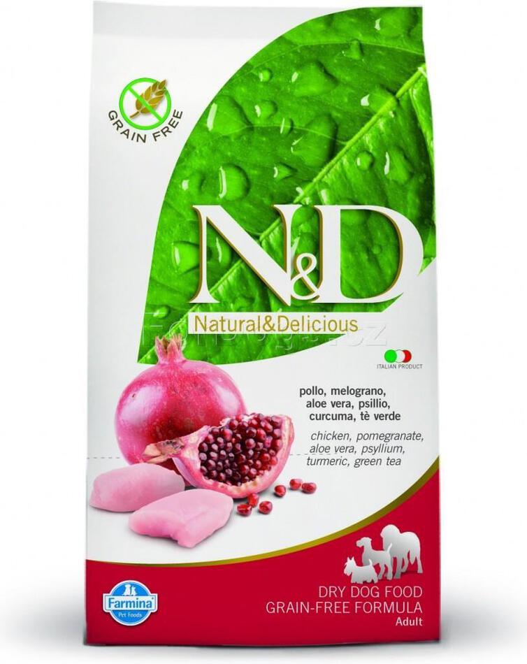 N&D GF DOG Adult Mini Chicken&Pomegranate 800g