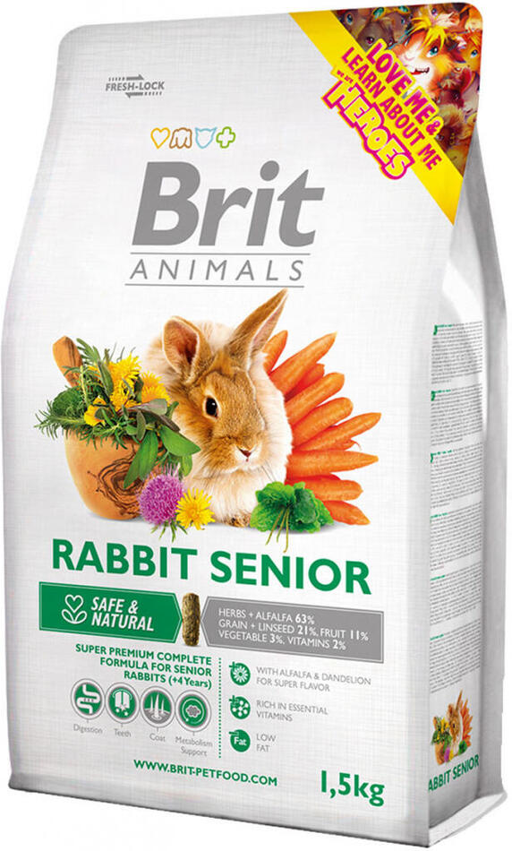 Brit Animals Rabbit Senior Complete 1,5kg
