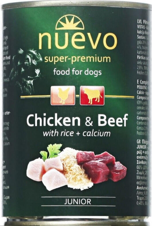 Nuevo pes Junior Kuřecí a Hovězí konz. 800g