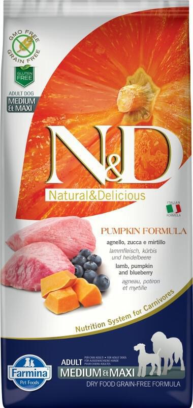 Granule pro psy N&D Pumpkin Adult M/L Lamb & Blueberry, 12kg