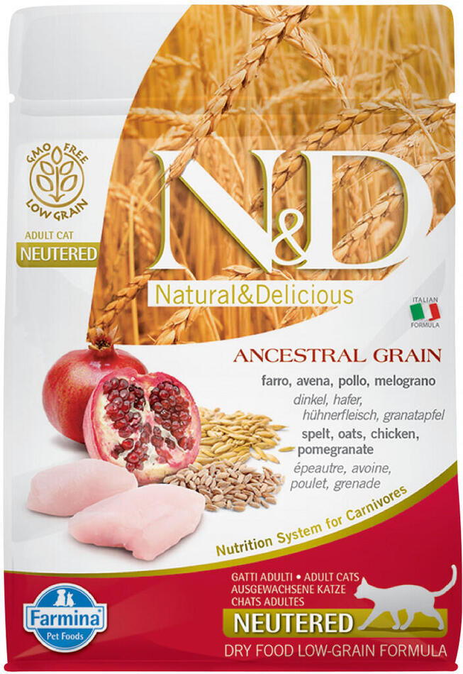 N&D LG CAT Neutered Chicken & Pomegranate 10kg
