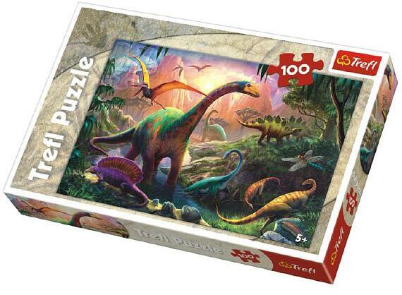 TREFL Puzzle Dinosauři 100 dílků 41x27,5cm v krabici 29x20x4cm