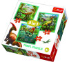 TREFL Puzzle 3v1 Svt Dinosaur 20x19,5cm v krabici 28x28x6cm