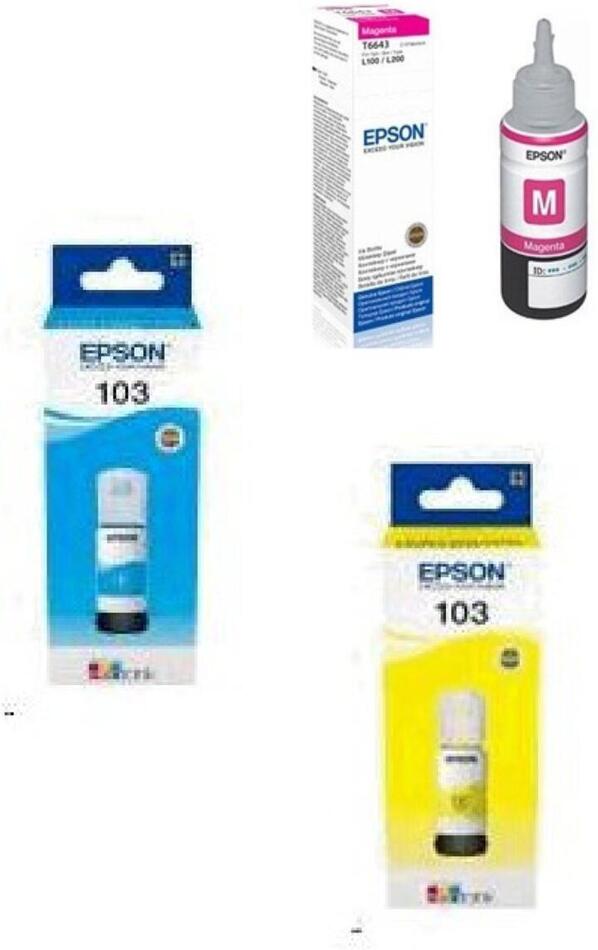 Set ink bottle Epson 103  (C13T00S24A) +  (C13T00S34A) + (C13T00S44A)