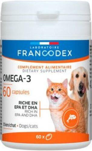 Francodex Omega 3 Capsules pes, kočka 60tbl