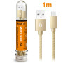 Datový kabel Aligator microUSB, zlatý DAKT009