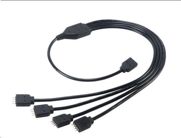 AKASA - RGB LED kabel-splitter- 50 cm (AK-CBLD04-50BK)