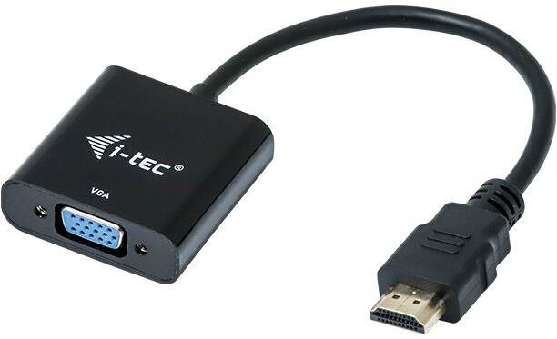 i-tec HDMI na D-SUB (VGA) kabelový adaptér/ 1920×1080/ černý (HDMI2VGAADA)