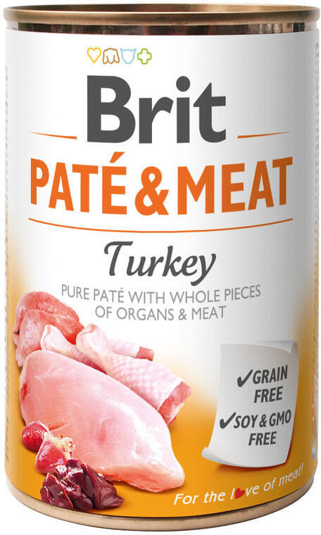 Brit Dog konz Paté & Meat Turkey 800g
