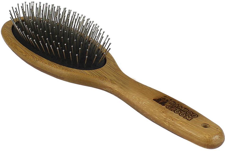 Bamboo Groom Velký kartáč s nerezovými hroty