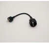 Prodlužovací přechodka EU PLUG, typ F na typ E, 3 piny, zeměná