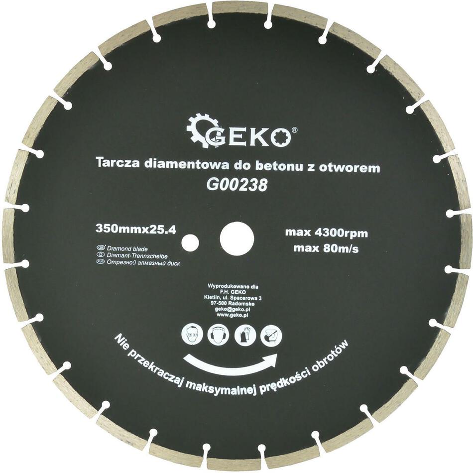 Kotouč diamantový řezný segmentový, 350x8x25,4mm GEKO