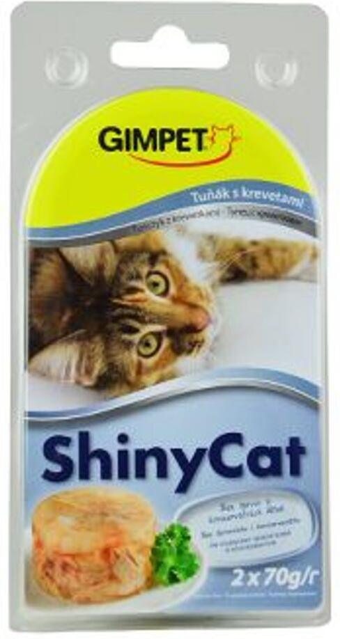 Gimpet kočka konz. ShinyCat tuňák/krevety 2x70g
