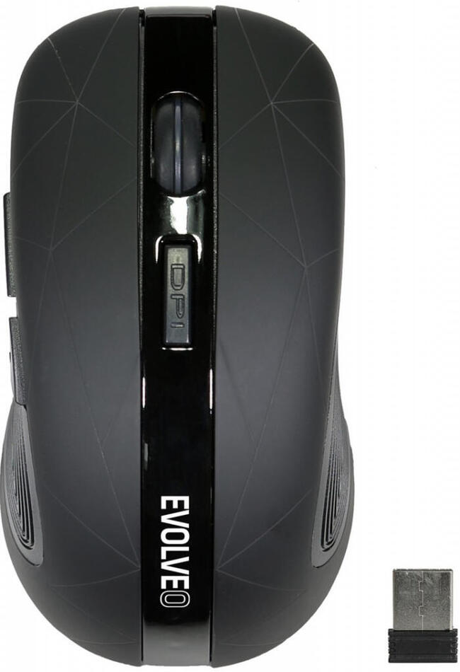 EVOLVEO WM430/Herní/Optická/1 600 DPI/Bezdrátová USB/Černá