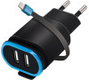 Nabíječka do sítě Forever 2x USB 2.4A TC-02 s lightning kabelem černý