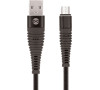 Kabel Forever Shark USB/microUSB 1m 2A textilní černý