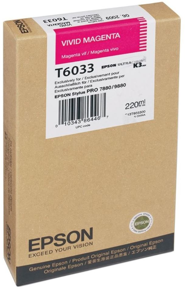 Inkoustová náplň Epson T603300, 220ml originální - červená