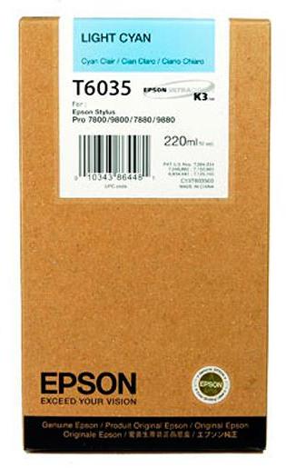 Inkoustová náplň Epson T603500, 220ml originální - modrá