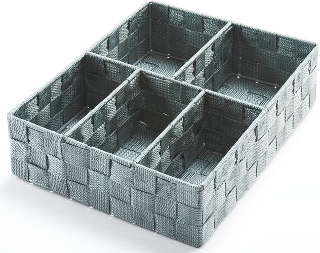 Organizér na prádlo a doplňky Compactor TEX - 5 dílný, 32 x 25 x 8 cm, šedý