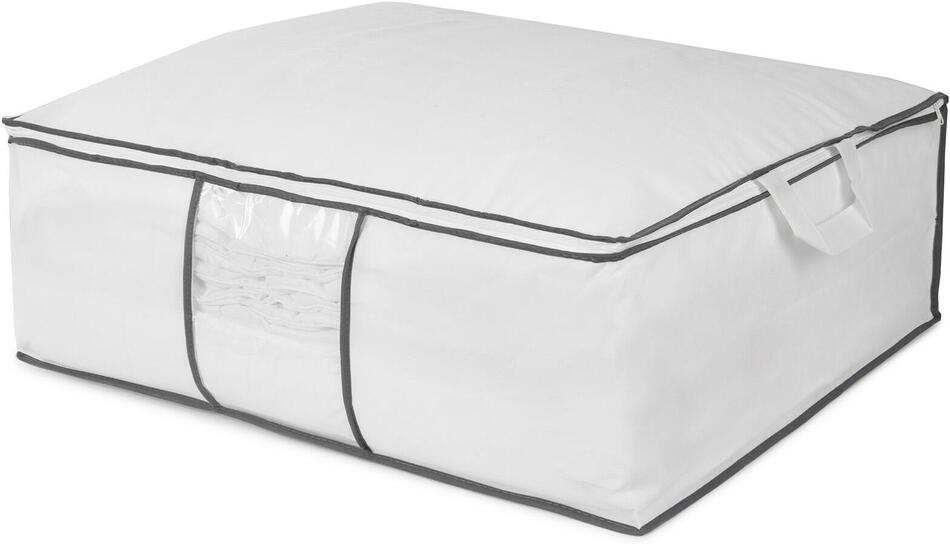 Úložný box na 2 peřiny Compactor Life 58,5 x 68,5 x 25,5 cm, bílý polypropylén