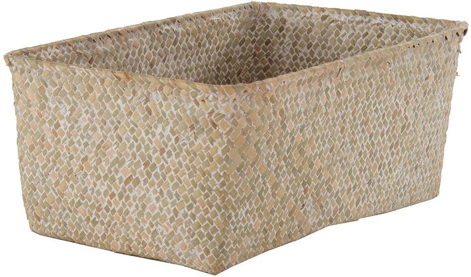 Úložný košík Compactor KITO - ručně pletený, 30 x 20 x 13 cm, béžový
