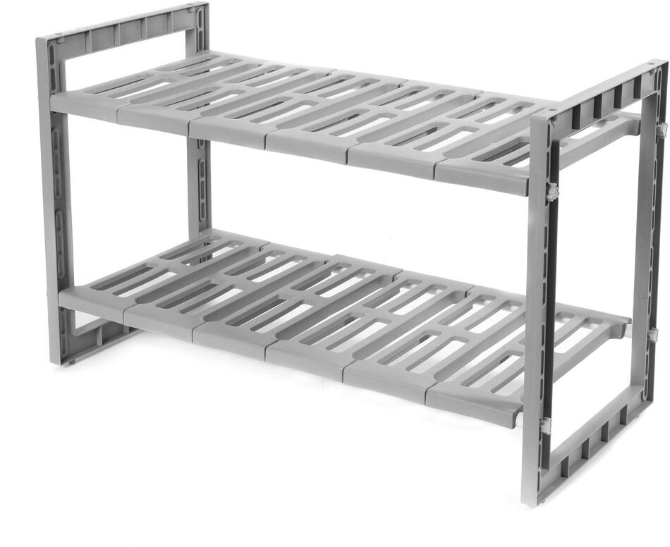 Nastavitelná polička pod umyvadlo Compactor - 50/76 x 30 x 40cm, světle šedá