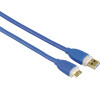 Hama USB 3.0 kabel, typ A - micro B, 1,8 m, modrý