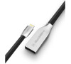 Kabel GoGEN USB / lightning, 1m, plochý - černý