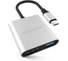 HyperDrive 3-in-1 USB-C with 4K HDMI - Silver (HY-HD259A-SILVER)