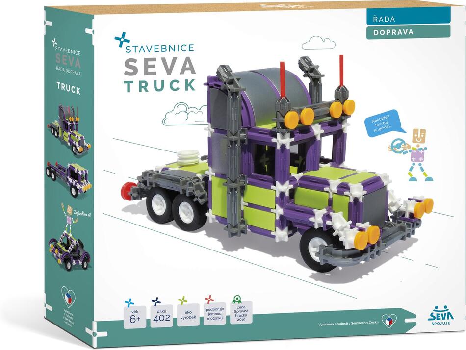 Stavebnice Seva Doprava Truck plast 402 dílků