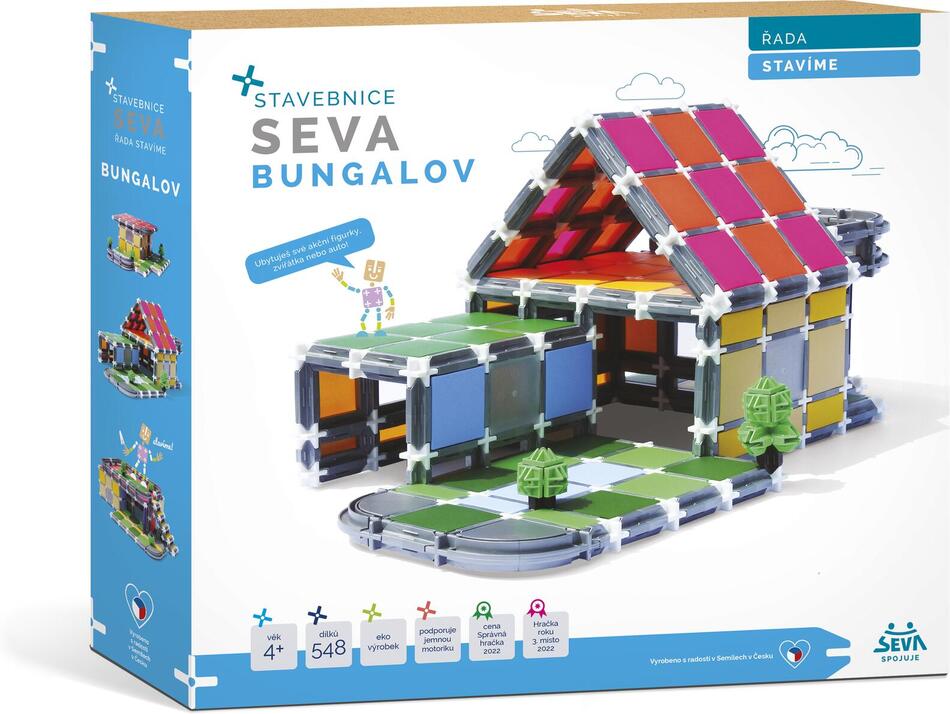 Stavebnice Seva Stavíme Bungalov 548 dílků