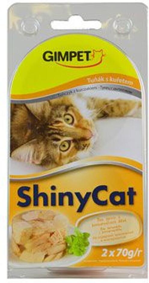 Gimpet kočka konz. ShinyCat tuňak/kuře 2x70g
