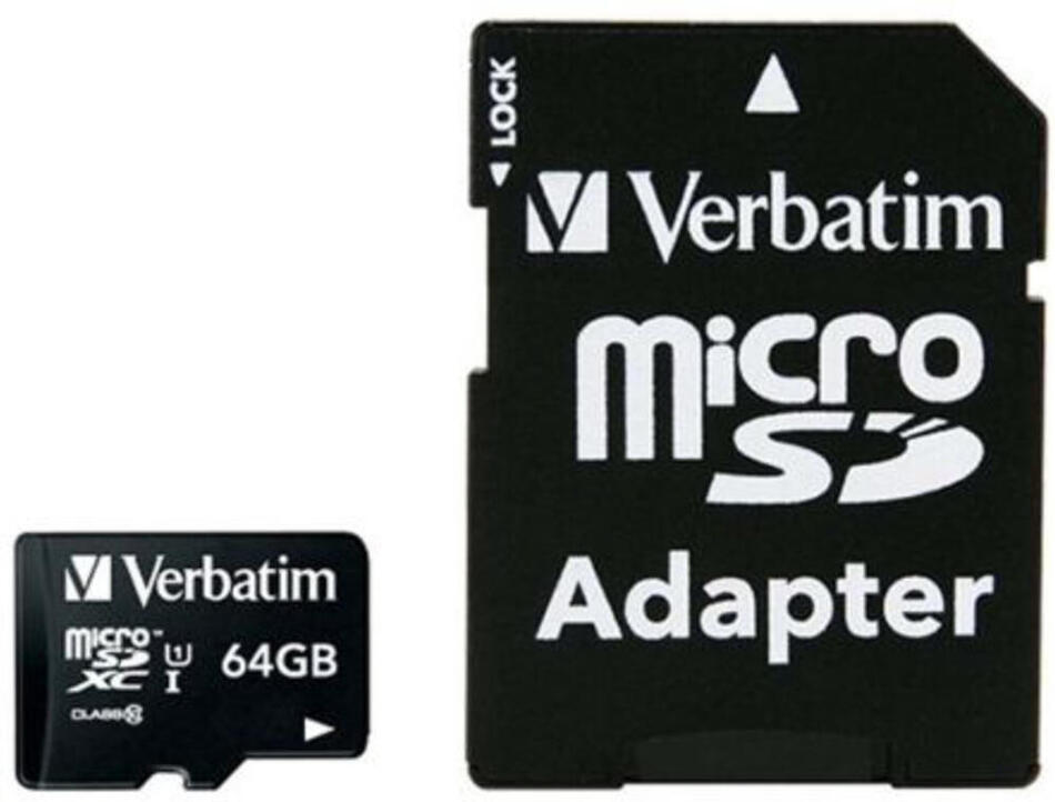 MicroSDXC 64GB CL10 UHS-I 44084 Verbatim