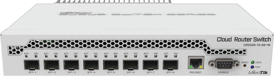 MIKROTIK CRS309-1G-8S+IN Cloud Router Switch 8x SFP+, 1x GB LAN