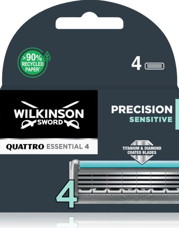 Náhradní břit Wilkinson Sword Quattro Essential 4, 8 ml