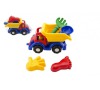 Auto na písek s doplňky plast 23cm v síťce